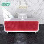 Red Mesh Reception Desk with LED for Boutique Hotels