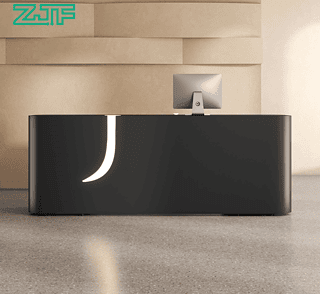 J Black LED Reception Desk