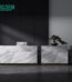 15ft Large Marble 2 Person Reception Desk