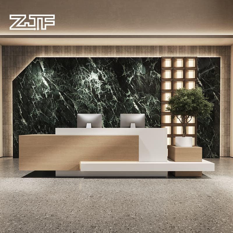 ADA Compliant Reception Counter Extra Large Modern Nail Salon Reception Desk