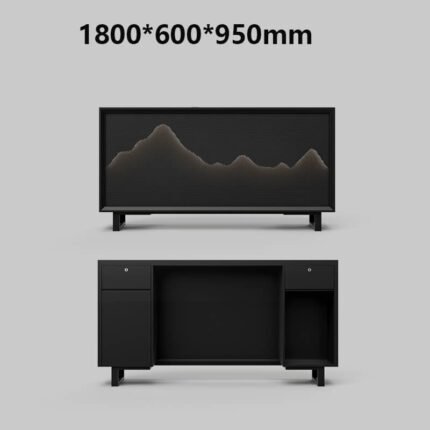 Reception Desk for Hair Salons with Modern Black Finish