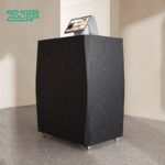 Black gloss reception desk for luxury offices