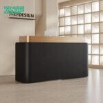 Small Black Reception Desk for Nail Studios