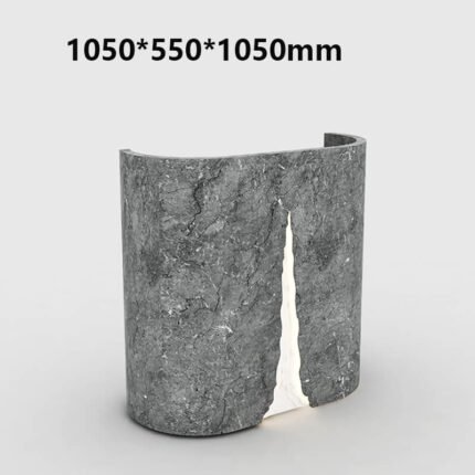 Reception Counter with Soft Grey Marble Look