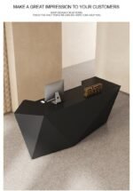 Custom black diamond desk for offices and salons
