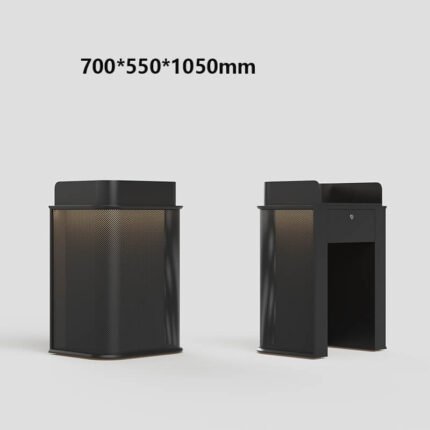 Reception Counter with Black Mesh Panel and LED