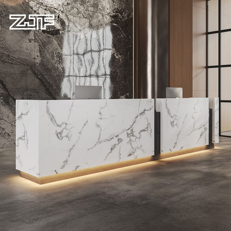 Large Reception Table with Built-in LED Lighting