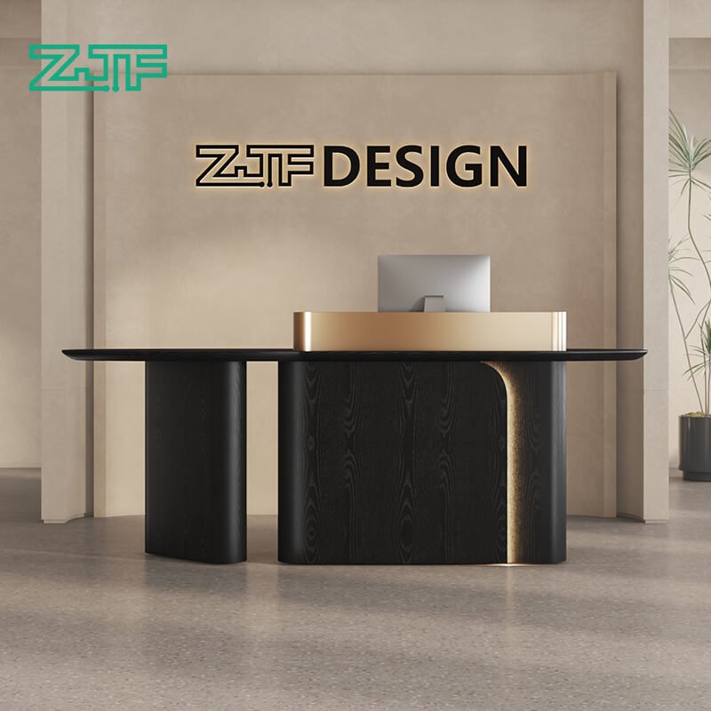 Custom Reception Desk for Retail Use LED Front Desk for Salons