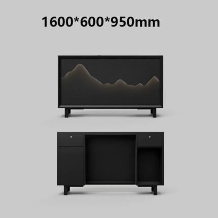 Black Reception Desk for Large Retail Stores