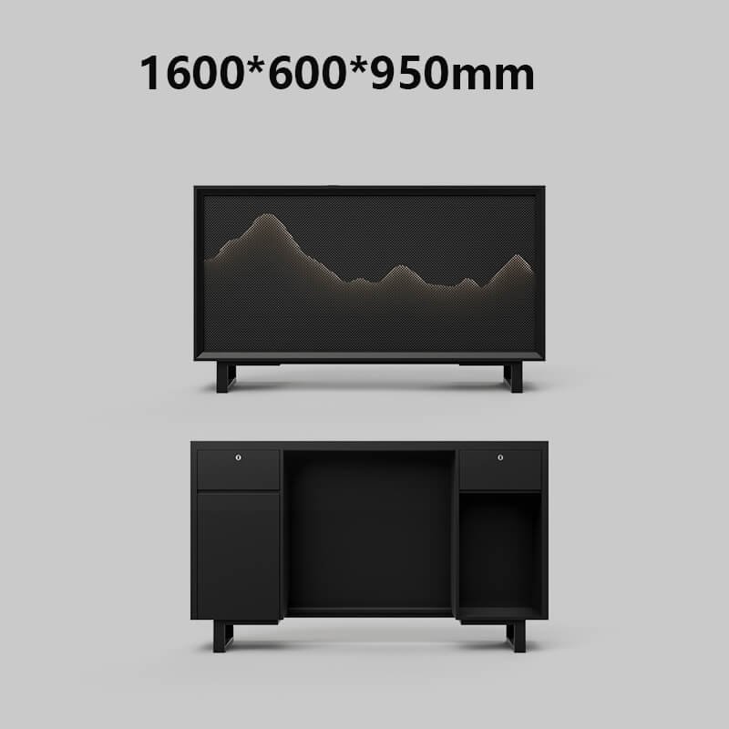 Black Reception Desk for Large Retail Stores