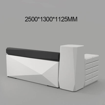 L-shaped reception counter for businesses