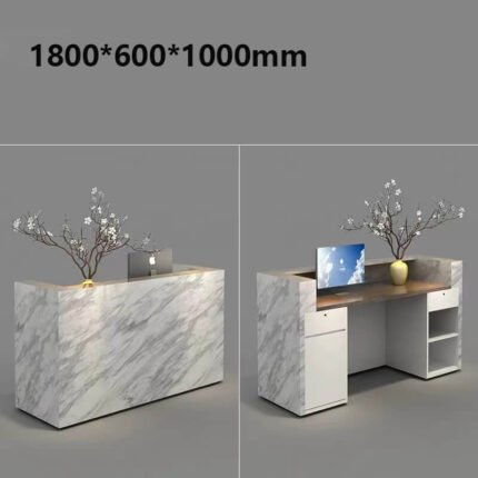 Custom U-shaped front desk for beauty salons