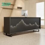 Reception Table with Black Finish for Modern Offices