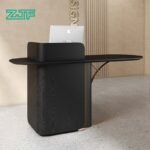 Small Black Reception Desk for Nail Salons