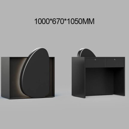 LED-Lit Reception Desk with Cobble Design for Lobbies