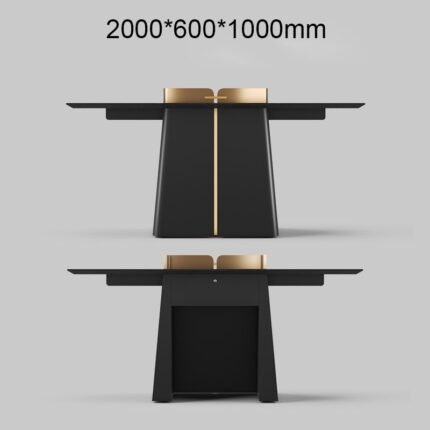 Small Reception Table with Black Finish for Spas
