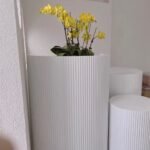 Wave White Half Round Reception Desk