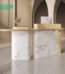Eros Carrara White Marble Office Reception Table