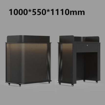 Metal Mesh Reception Desk with Wheels