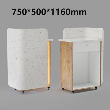 Reception Desk with Casters for Offices