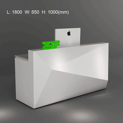 White diamond desk wood design custom for offices