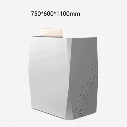 White reception desk with gloss finish for nail salons