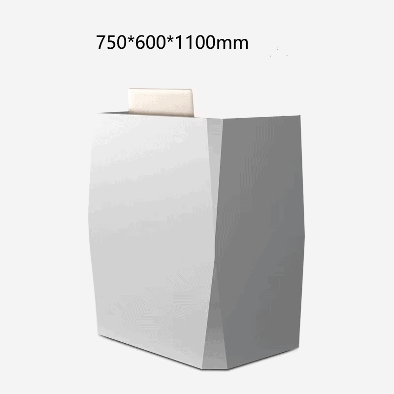 White reception desk with gloss finish for nail salons