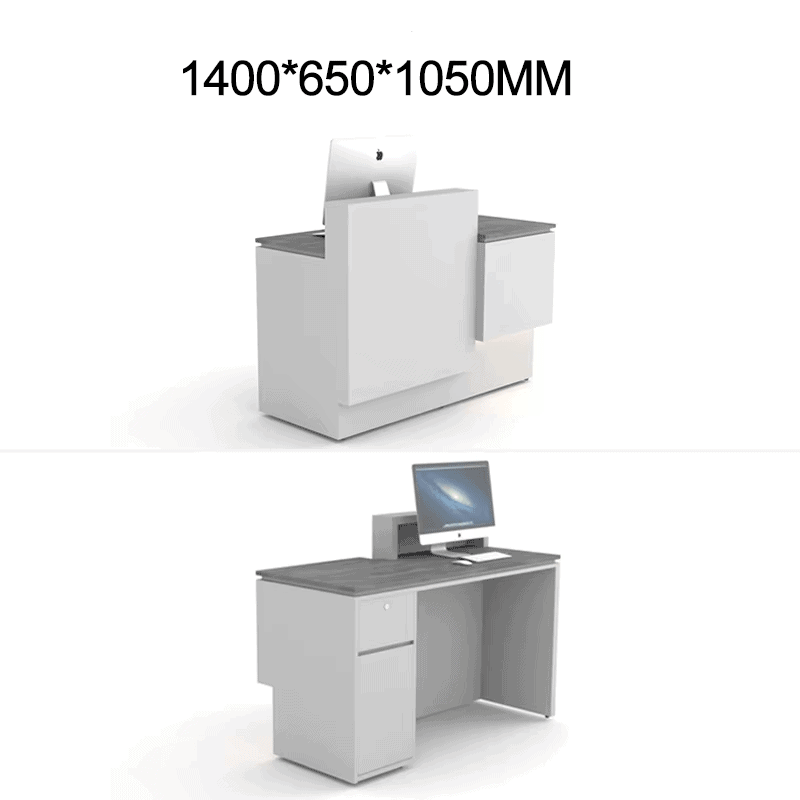 Sleek modern front desk for hair salons